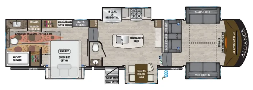 Alliance RV Paradigm 385FL floor plan
