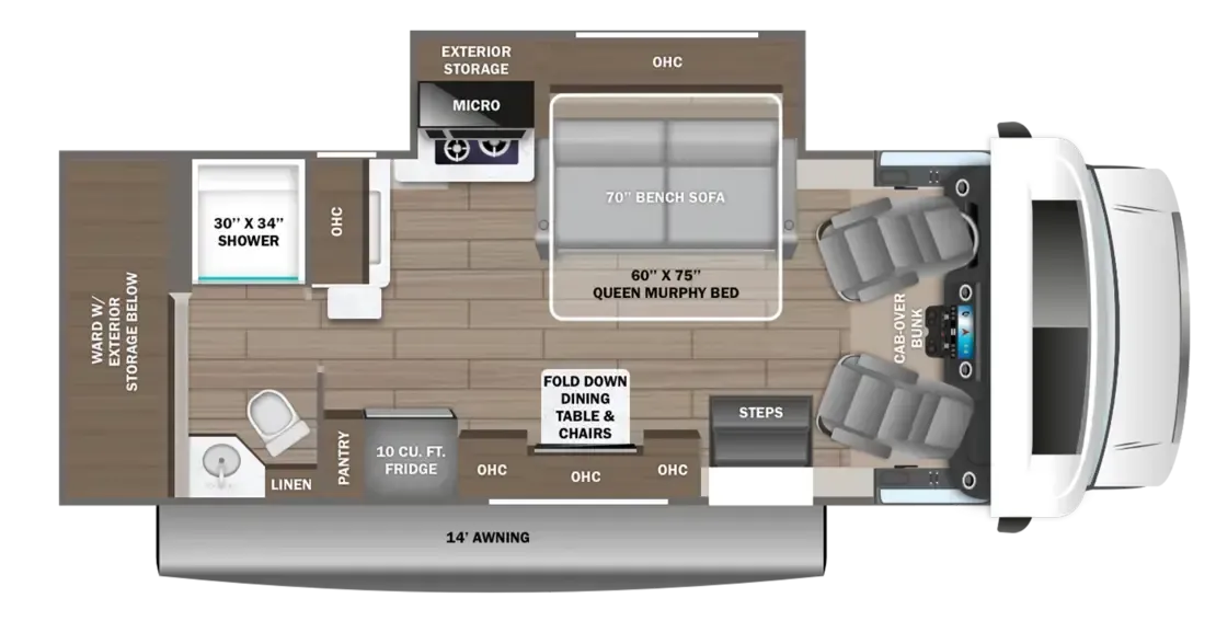 Entegra Coach Qwest 25MP floor plan