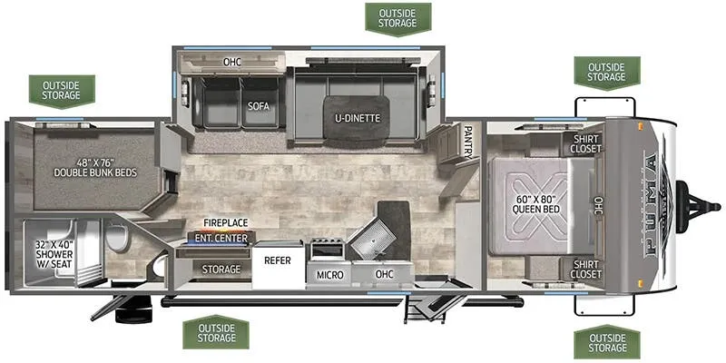 2025 Palomino Puma 28DBFQ - Floor plan