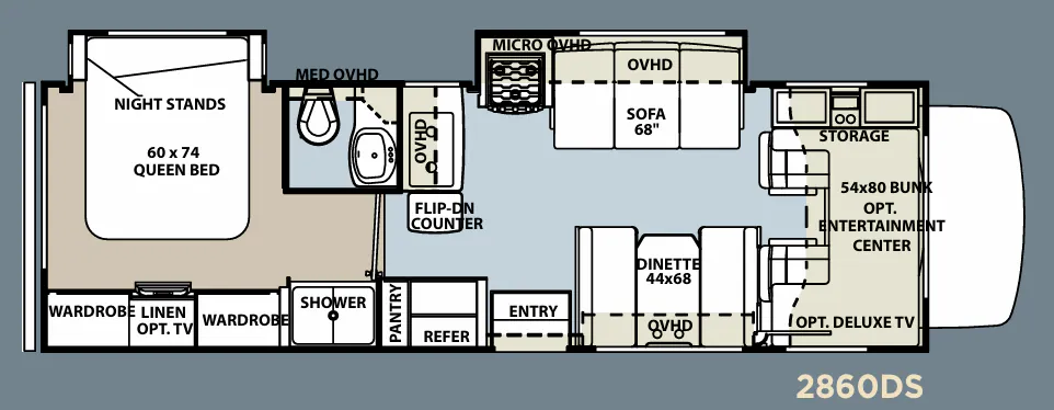 Forest River Sunseeker 2860DS floor plan