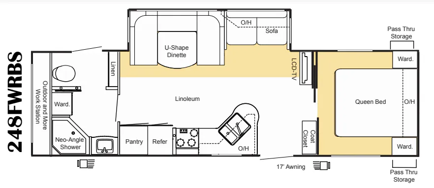 Keystone Sprinter Copper Canyon 248FWRBS floor plan
