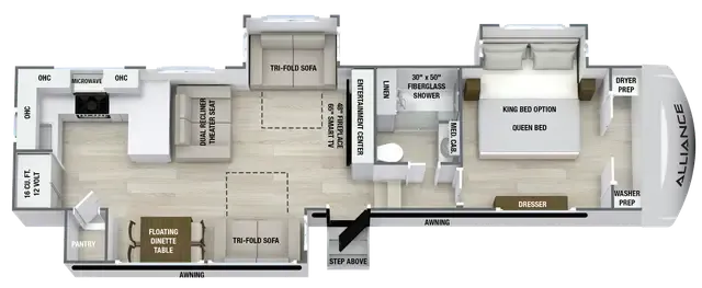 Alliance RV Avenue 35RKS floor plan