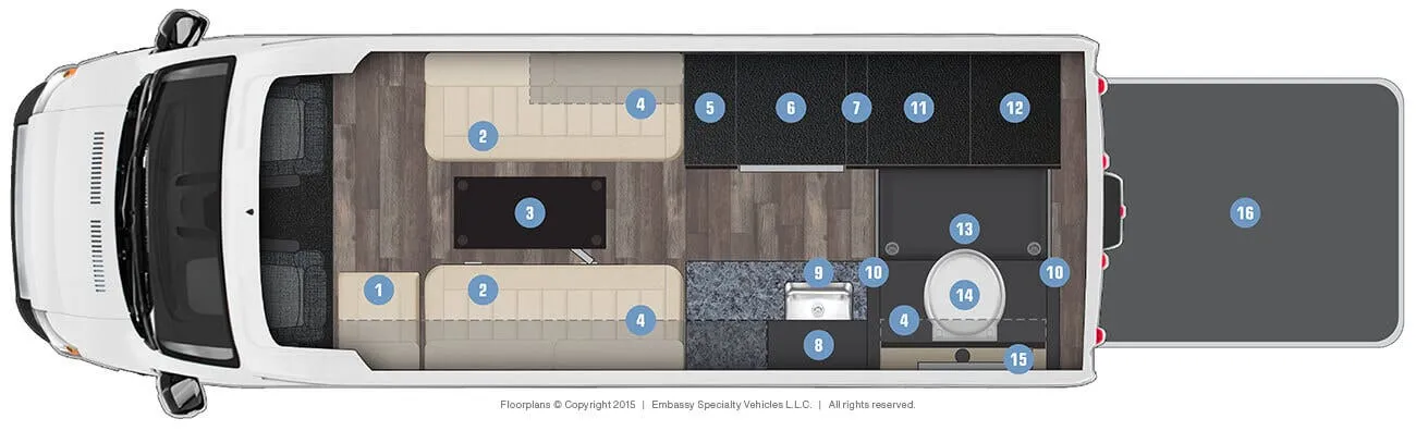 Embassy RV Dolphin S XL floor plan