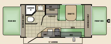 Starcraft Launch Mini 16RB floor plan