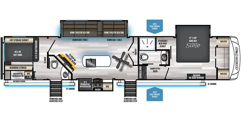 Forest River Cherokee Arctic Wolf 3770 SUITE floor plan