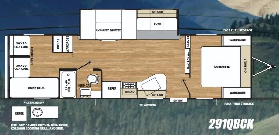 Coachmen Catalina SBX 291QBCK floor plan