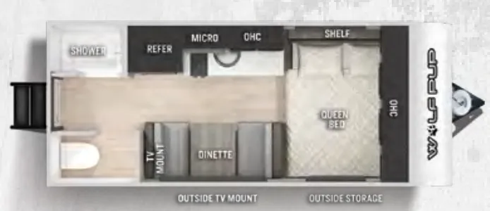 2022 Forest River Cherokee Wolf Pup 14CC - Floor plan