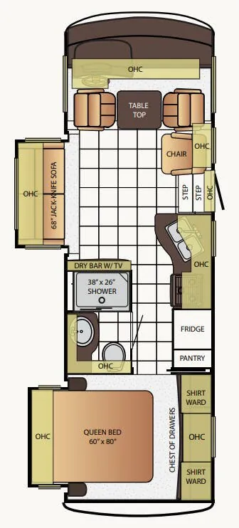 Newmar Bay Star Sport 2707 floor plan