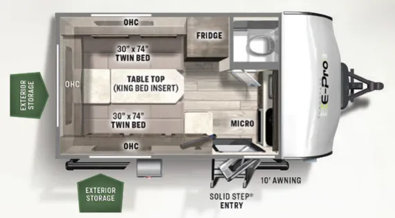 Forest River Flagstaff E-Pro 15TB floor plan