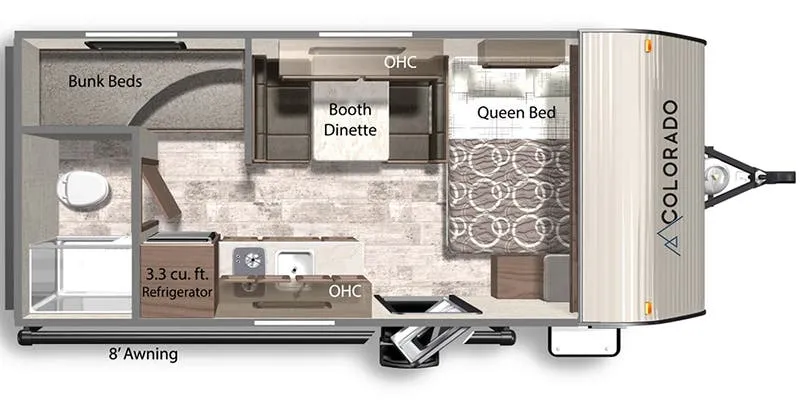 2023 Dutchmen Colorado 17BHC - Floor plan