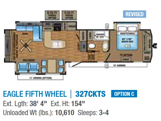 Jayco Eagle 327CKTS floor plan