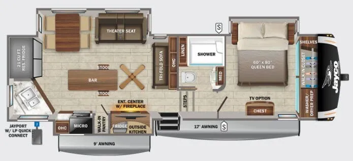 Jayco Eagle 319MLOK floor plan