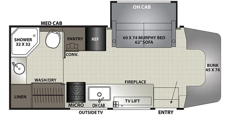 Coachmen Prism Elite 24MB floor plan