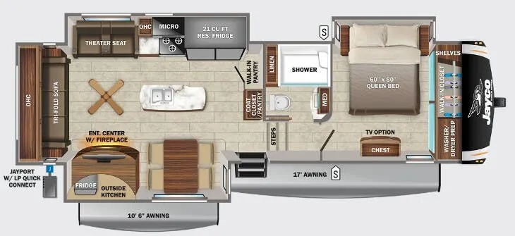 Jayco Eagle 317RLOK floor plan
