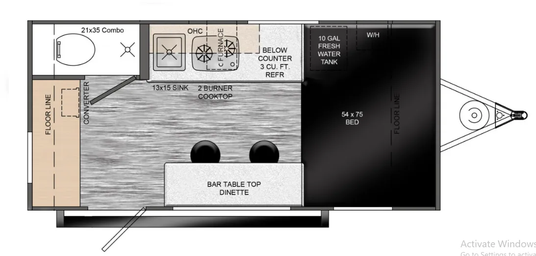 Travel Lite Rove Classic 14FSC floor plan