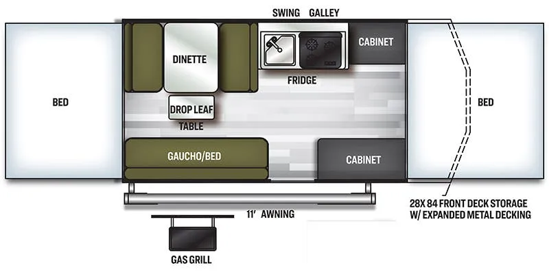 Forest River Flagstaff Sports Enthusiast Package 228BHSE floor plan