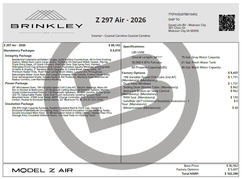 2026 Brinkley Model Z 297 - Photo 3