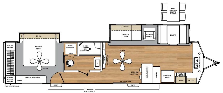 Coachmen Catalina Destination 40FKDS floor plan