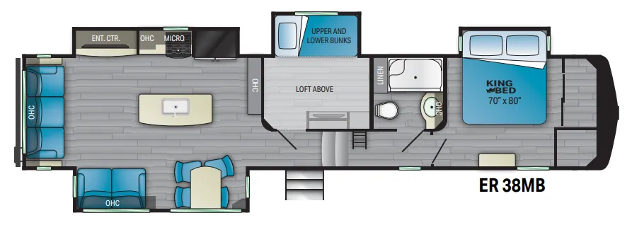 Heartland ElkRidge 38MB floor plan