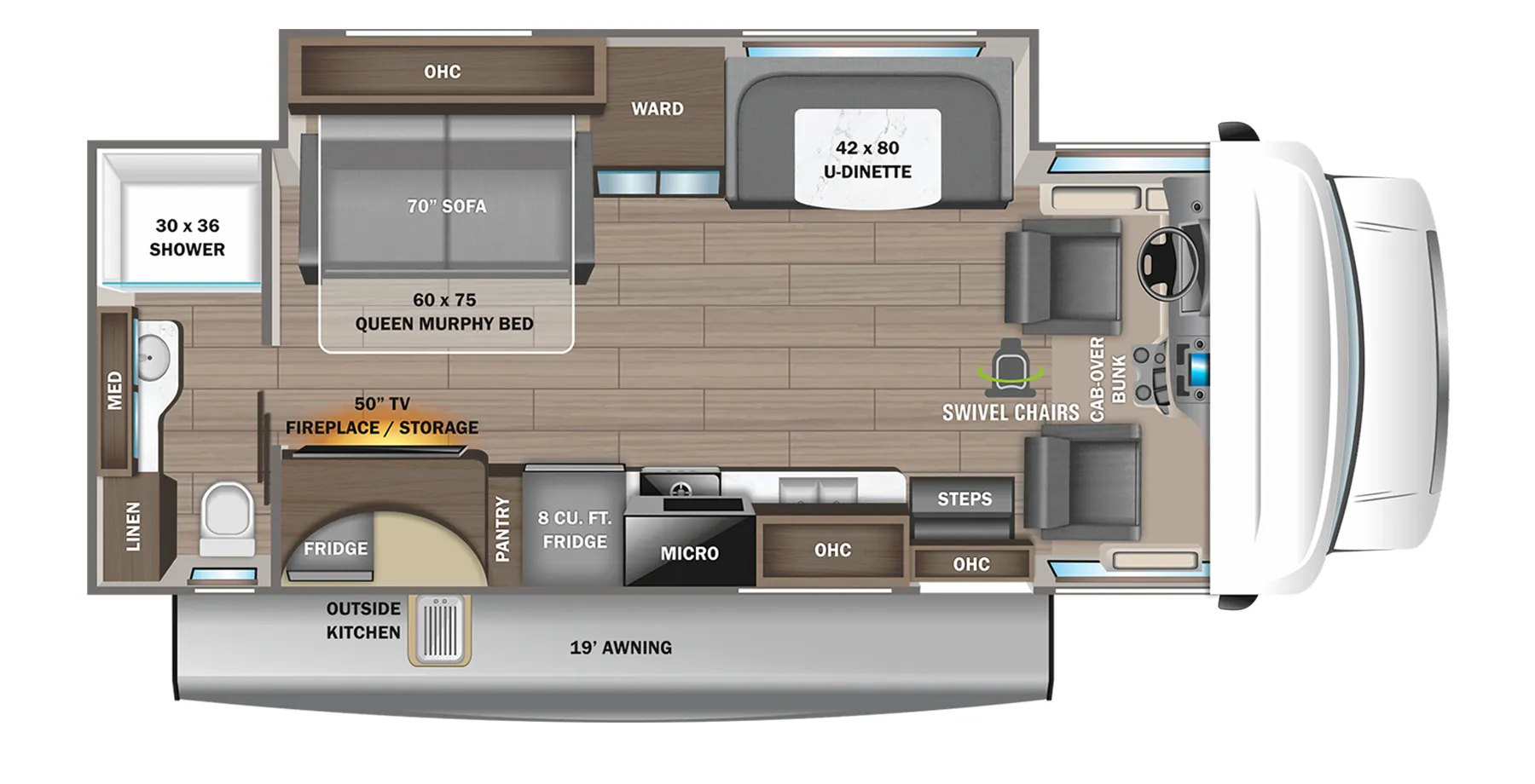 2023 Jayco Redhawk 26M - Floor plan