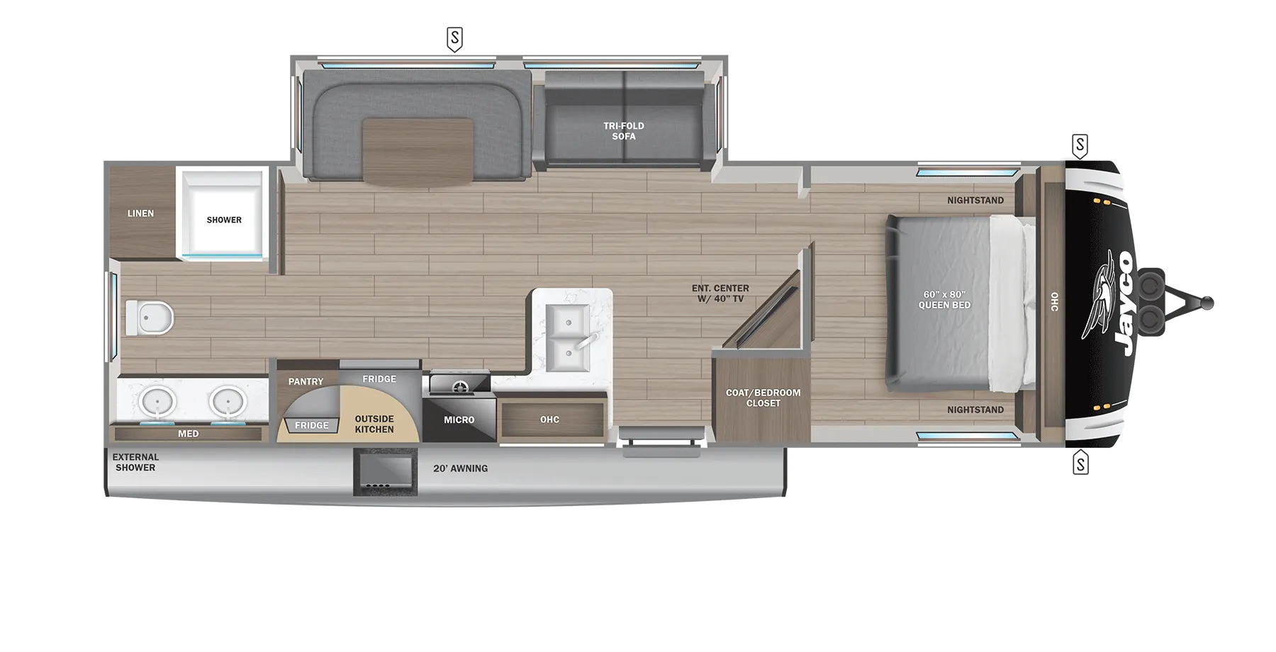 Jayco Jay Feather 28RB floor plan