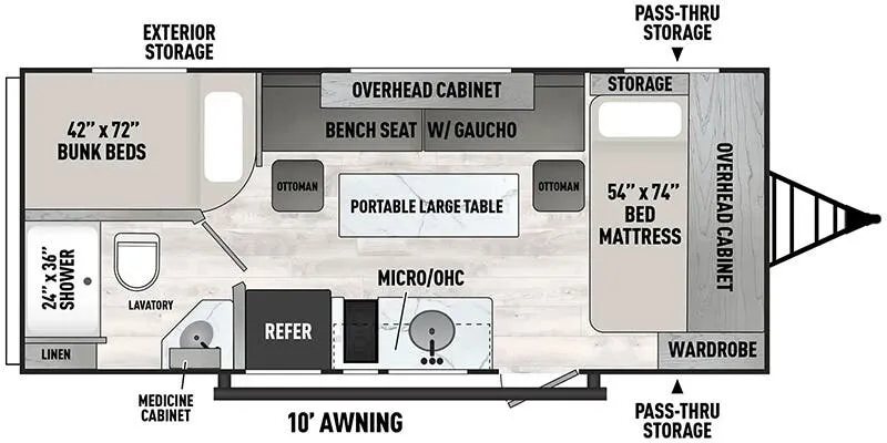 2026 Coachmen Clipper 4k Series 18BH - Floor plan
