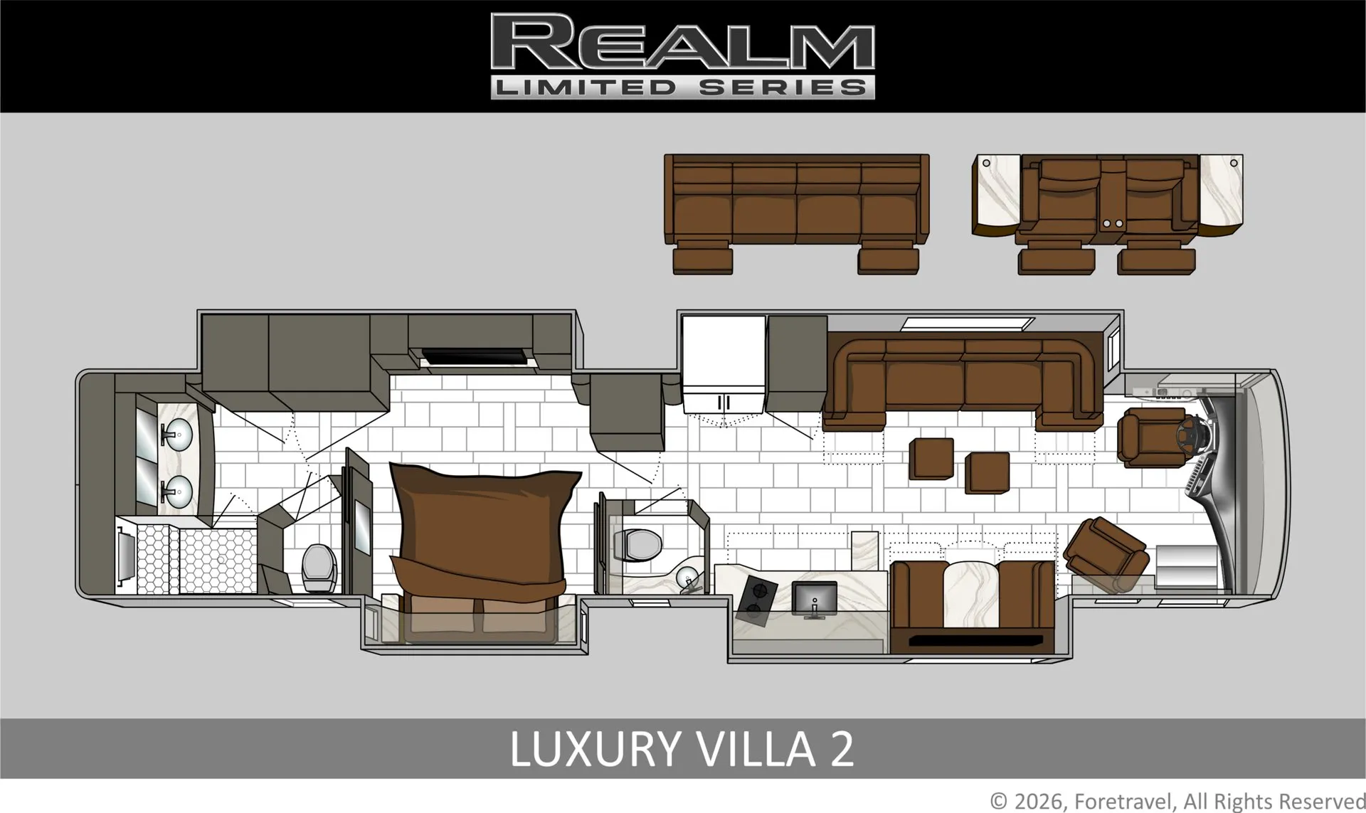 Foretravel Realm Limited LV2 floor plan