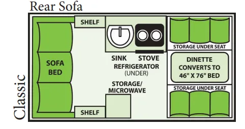Aliner Classic Rear Sofa floor plan