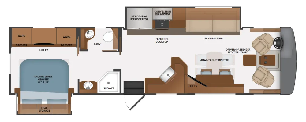 Fleetwood Bounder 35GL floor plan
