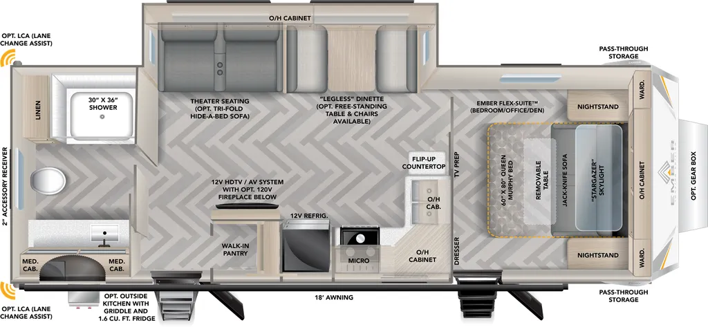 2023 Ember RV Touring Edition 26RB floor plan