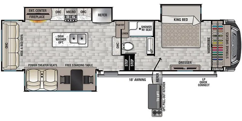 2022 Forest River Cedar Creek 311RL - Floor plan