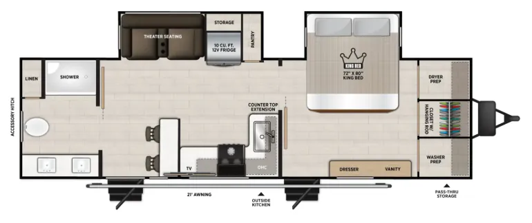 Forest River Wildwood Heritage Glen 265BSRB floor plan
