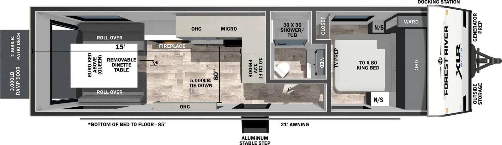 2027 Forest River XLR Boost 2715B - Floor plan
