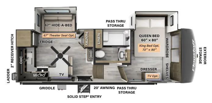 Forest River Flagstaff Classic F281RK floor plan