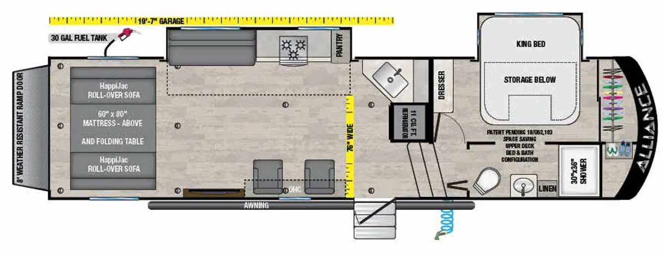 Alliance RV Valor All-Access 30A20 floor plan