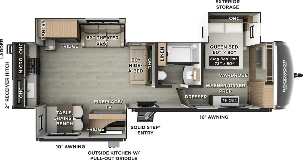 2026 Forest River Rockwood Signature 8332SB floor plan