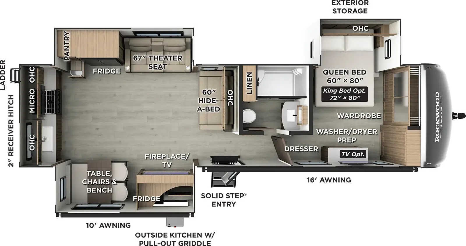 2026 Forest River Rockwood Signature 8332SB - Floor plan