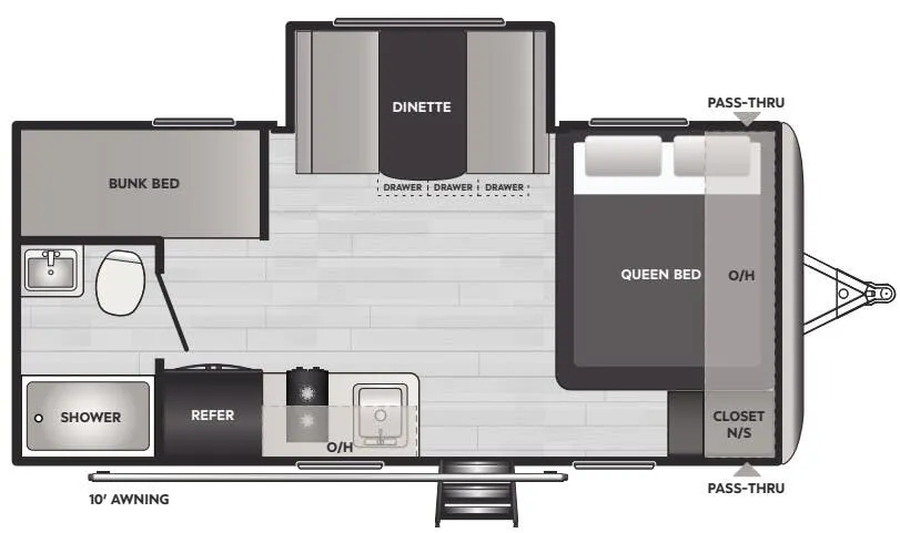 2020 Keystone Springdale Mini 1760BH floor plan