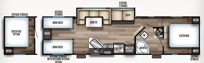 Forest River Cherokee Grey Wolf 29TE floor plan
