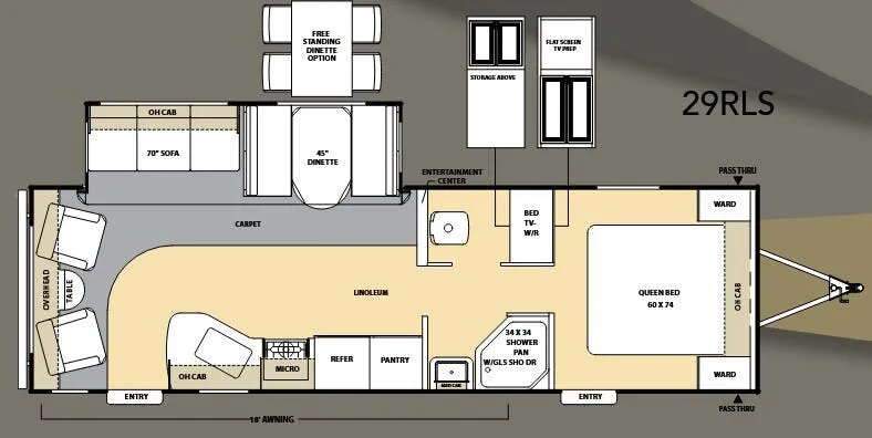 Coachmen Catalina 29 RLS floor plan