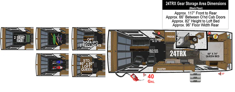 Outdoors RV Trail Series 24TRX floor plan