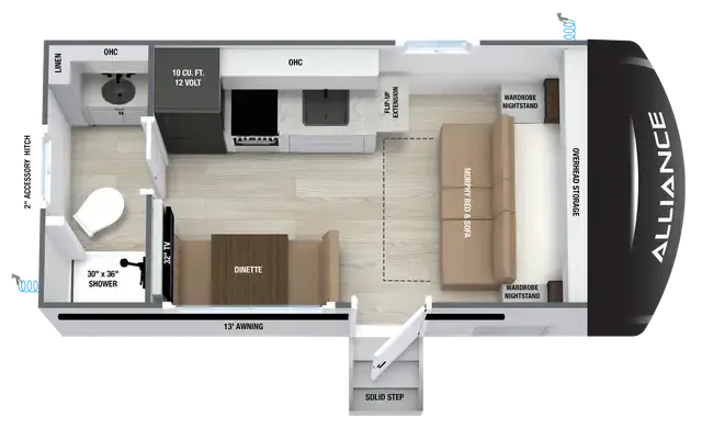 Alliance RV Delta Solo RB152 floor plan