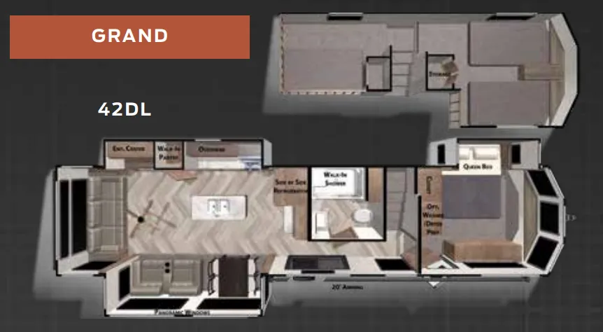 Forest River Wildwood Grand Lodge 42DL floor plan