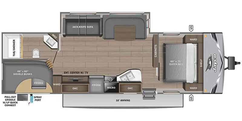 Jayco Jay Flight 284BHS floor plan