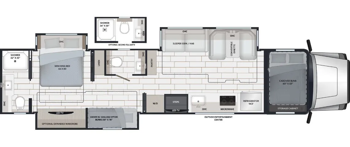 Renegade RV Classic 45CBF floor plan