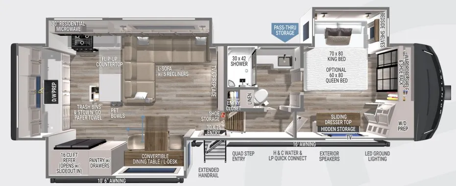 2026 Brinkley Rv Model Z 3200 floor plan