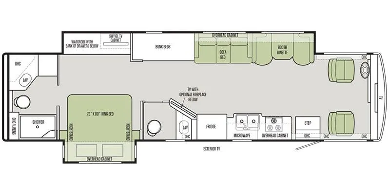 2018 Tiffin ALLEGRO OPEN ROAD 36UA - Floor plan
