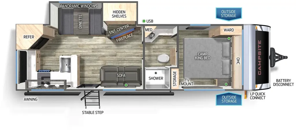 2025 Forest River Campsite Ultra 26TH floor plan