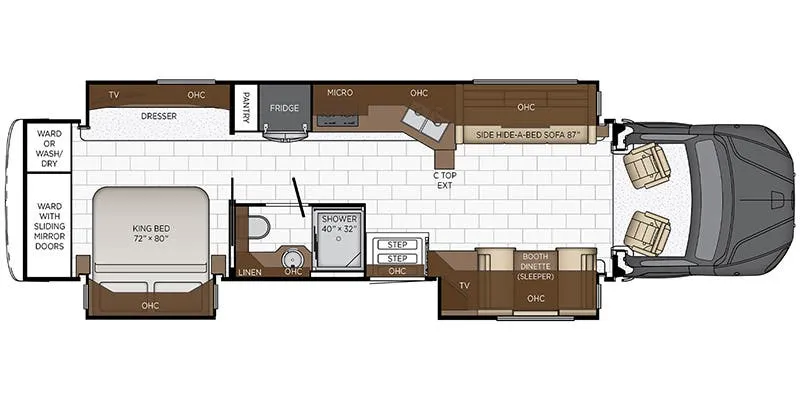 Newmar Super Star 4061 floor plan