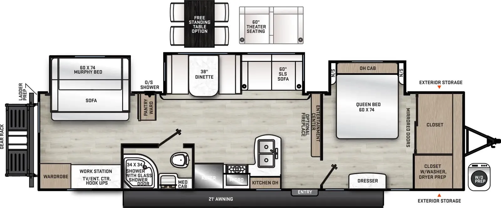 Coachmen Catalina Legacy Edition 343BHTS DEN floor plan